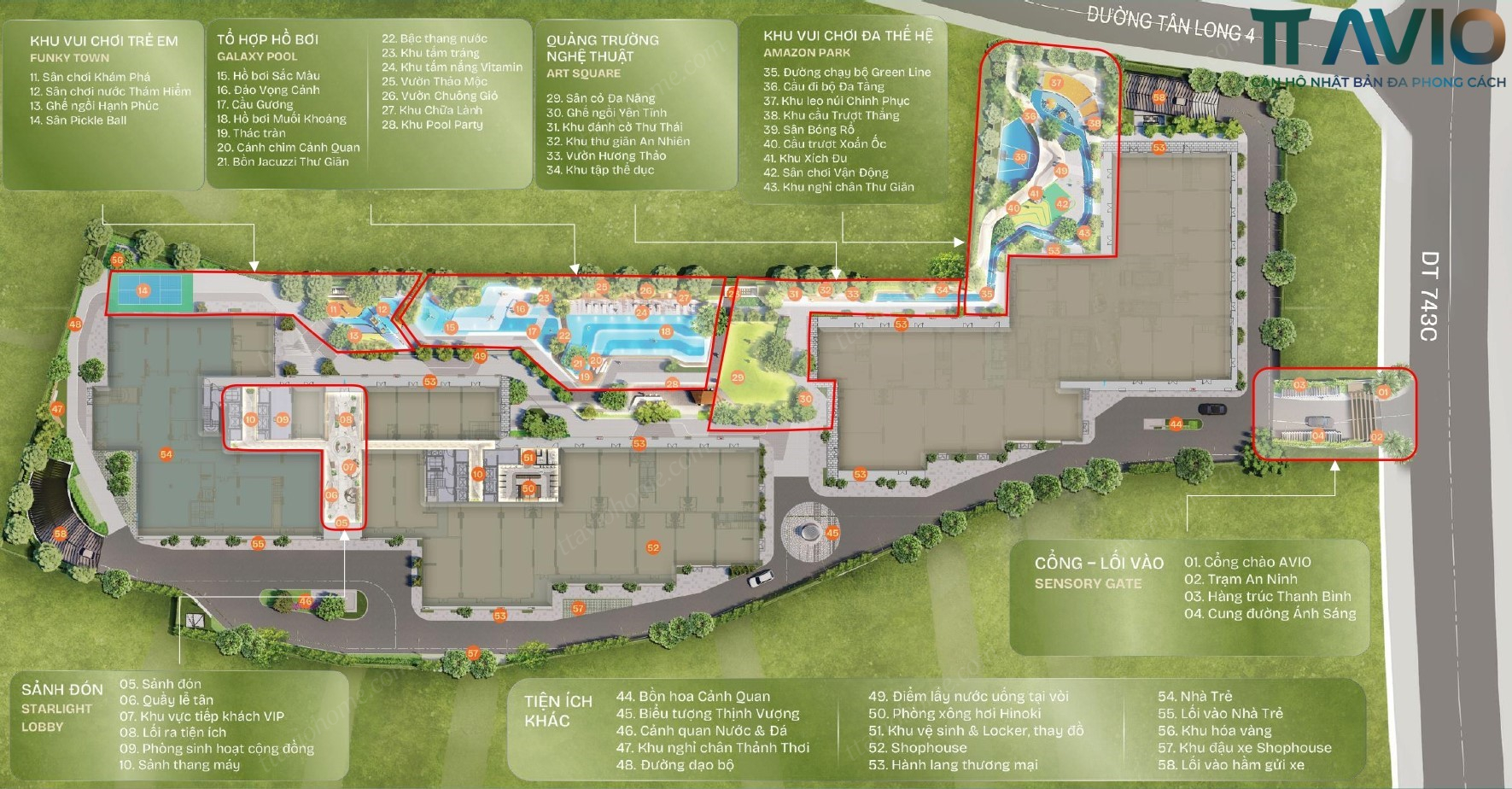 Mặt Bằng Tiện ích Tầng Trệt TT Avio Hồ Chí Minh