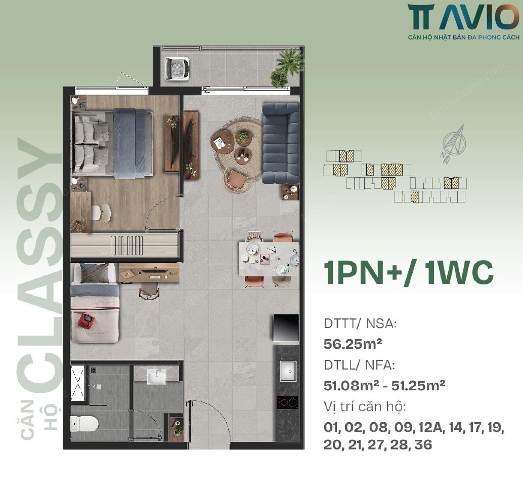 Thiết Kế Căn 1pn theo Phong Cách Classy Tt Avio